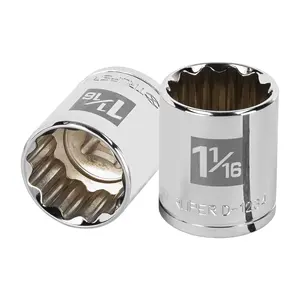 Juego de llaves de vaso de 12 puntas de 1-1/16 pulgadas, con accionamiento de 1/2 pulgada, TRUPER - Product Image 1