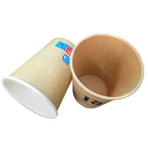 Couvre-gobelet en papier kraft personnalisé avec logo imprimé, jetable, biodégradable, à paroi simple, isolé, pour café, eau minérale, boissons énergisantes - Product Image 5