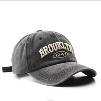 Gorra de Béisbol de 6 Paneles, Estilo Vintage, 100% Algodón Lavado, Unisex, Estilo Instagram, Versátil, Transpirable, para Primavera/Verano