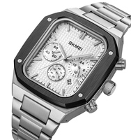 Vente en gros d'usine Montres pour hommes Montre de luxe Skmei 2201 carrée Chronomètre analogique Montre rétro pour hommes Cadeau avec votre logo
