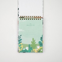 Cahiers prêts à l'emploi avec couverture en impression couleur de fleurs et de plantes, repositionnable et avec lamination douce au toucher, libretas, cahier