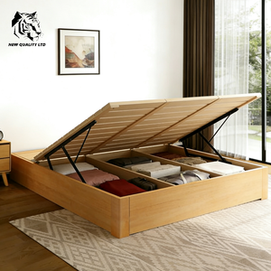 factory supply well priced customize large stock ship immediately storage <b>bed</b> new fashion bedroom furniture wood full <b>size</b> <b>bed</b> - Product Image 5