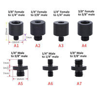 Adaptateur de conversion de vis de trépied mâle 1/4'' avec filetage 3/8'', en acier inoxydable, compatibilité universelle, fabrication de précision