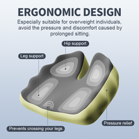 Coussin de siège de voiture ergonomique antidérapant pour le coccyx, en mousse à mémoire de forme, écologique, avec housse amovible en maille pour le bureau, pour soulager la pression