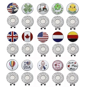 Marcatori per Palline da Golf di Alta Qualità con Logo Personalizzato, Design Gratuito con Clip Magnetica per Cappello in Lega di Ferro e Zinco per Sport - Product Image 1