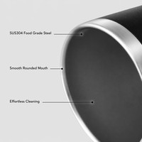 Mug Kopi Vakum Isolasi Dinding Ganda Stainless Steel Bebas BPA dengan Tutup Geser Anti Cipratan untuk Kantor, Rumah, dan Perjalanan