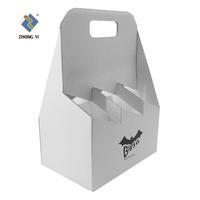 Logo personnalisé emballage porte-bouteille de bière kraft en carton 4 6 Pack porte-bouteille porte-boîte à vin