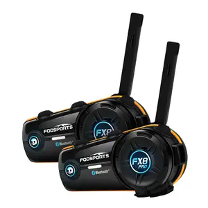 2Pc Fodsports Fx8 Pro 1000M 8 Rijders Full Duplex Motorhelmen Met Bluetooth Communicatie Systeem Headset Intercom