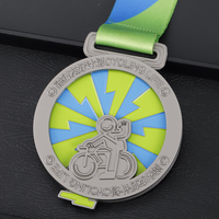 Médailles de cyclisme personnalisées en alliage de zinc - Conception rotative sur mesure, impression découpée, couleur et forme personnalisées, récompense sportive, souvenir de jeu