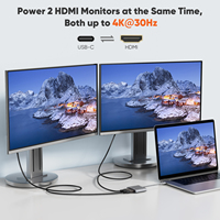 USB 3,1 Tipo C a Dual 4K Adaptador HDMI Adaptador Tipo-c dual HDMI