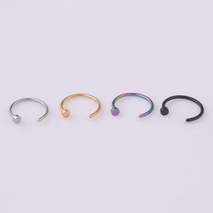 Anillo <span class=keywords><strong>de</strong></span> Acero Inoxidable PARA LA Nariz Falsa, <span class=keywords><strong>Piercing</strong></span> con Clip en C, para el Tabique <span class=keywords><strong>DE</strong></span> LA Nariz, para Mujer - Product Image 4