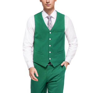 새로 입고된 캐나다 스타일 남성 플러스 사이즈 슬림핏 울 정장 조끼 (단추 여밈) - Product Image 2