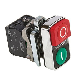 Interruptor de Botón Pulsador de Doble Cabezal 1NO 1NC 24V IP67 IP66 22mm - Product Image 2