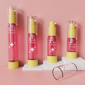 Xinde कस्टम रंग 10 मिलीलीटर 15 मिली 20 मिली 30 मिलीलीटर पालतू प्लास्टी लोशन पंप बोतल प्लास्टिक पंप बोतल त्वचा देखभाल सीरम प्लास्टिक कॉस्मेटिक बोतल - Product Image 3