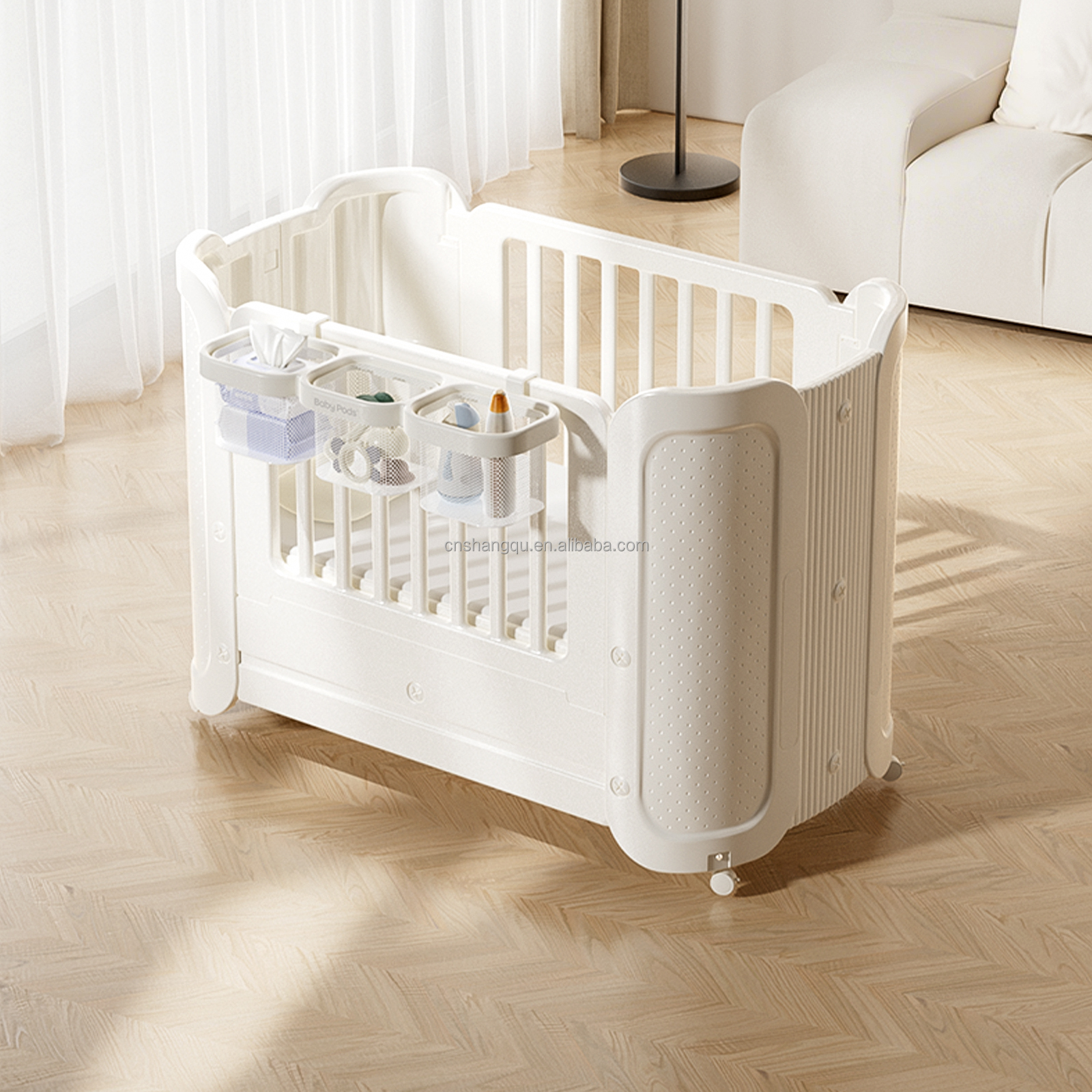 baby cot bed convertible to a bed