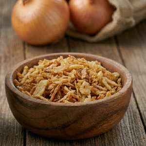 Flocons d'oignon blanc déshydratés frits à l'huile de tournesol, enrobés de farine de maïs, sans gluten, exportateur indien en vrac, certifié Halal BRCGS USDA - Product Image 1