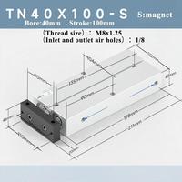 Actuador Neumático Pequeño de Doble Eje y Doble Vástago Serie TN, TDA, Tamaños de Diámetro 10/16/20/25/32/40/50mm para Maquinaria