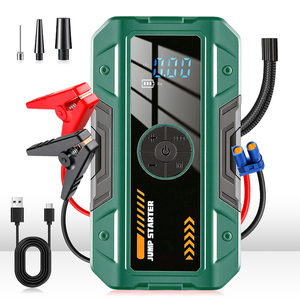 Arrancador de Baterías Portátil Helloleiboo Verde de 6000mAh y 1000A con Bomba de Inflado, Abrazaderas Estándar, Banco de Energía de Emergencia de 12V - Product Image 2