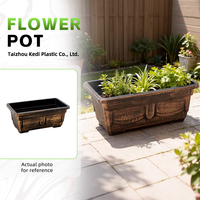 Grandes jardinières, pots à fleurs, pots à plantes en plastique de forme allongée pour jardin, jardinières d'extérieur de grande taille