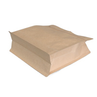 Sacs à fond plat en gros en stock, pochettes carrées verticales vides pour snacks et noix, emballage avec fermeture éclair refermable, logo personnalisé
