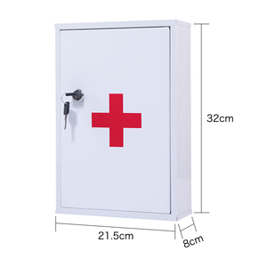 Caja de primeros auxilios YooBox de acero laminado en frío de metal médica montada en la pared para botiquín - Product Image 2