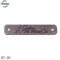 Bonne qualité logo carré maillot de bain accessoire creux lettre or nom métal Abaya étiquettes étiquette pour écharpe
