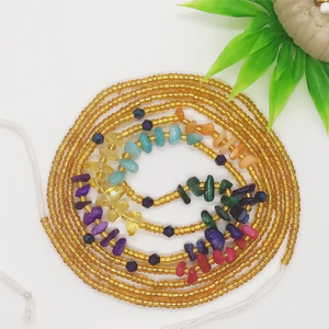 29 tipi di estate Boho Sexy girovita perline per il corpo in filo di cotone arcobaleno perle di vetro naturale gemma pietra catene in vita per le donne degli uomini - Product Image 4