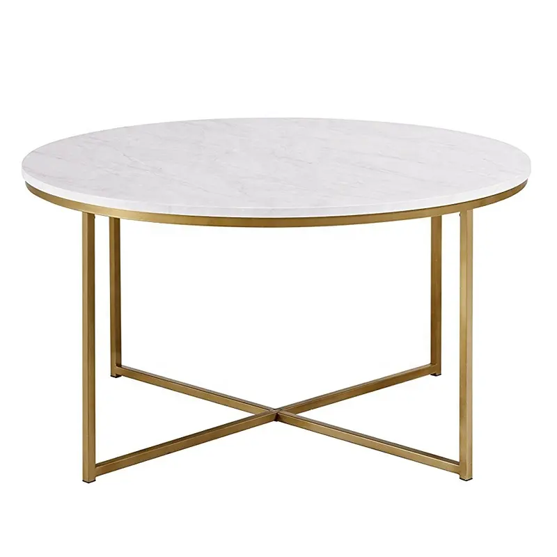 Nordic Creative  Mini Round Wrought Iron European Coffee Table For Living Room Gold Modern Coffee Table