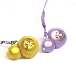 Pendentif rétro en métal en forme de calebasse porte-bonheur avec son de clochette d'eau, porte-clés vintage porte-bonheur, dragonne pour téléphone portable - Product Image 4