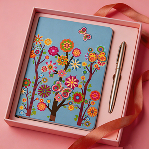 Bloc de Notas con Cubierta de PP Impresa con Diseño Floral Colorido y Patrón de Mariposas - Product Image 6