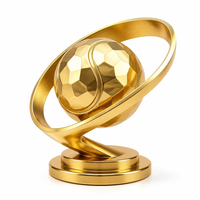 Série de trophées créatifs en métal doré avec impression UV pour récompenses sportives et cadeaux de bienvenue