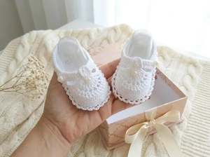 Botitas de Invierno Personalizadas para Bebé, Zapatos de Algodón Tejido para Bebés, Zapatillas Suaves para Primeros Pasos, Calzado con Lazo para Regalo - Product Image 1