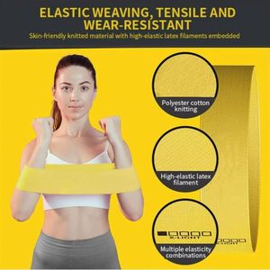 Custom Logo 5-piece Set Hip Movement Resistance <b>Belt</b> with Soft Mesh Cloth <b>Elastic</b> Ring for Gym Workout Fabric Resistance Bands - Product Image 5