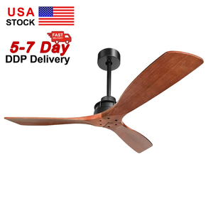 Hoa Kỳ Trong Kho 60 Inch Phòng Khách Hiện Đại Trang Trí 3 Rắn Lưỡi Gỗ Quạt Trần Không Có Ánh Sáng - Product Image 1