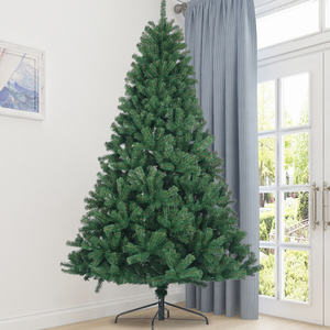 DB 7.5ft (180cm) Abeto natural completo PVC Abeto Árbol de Navidad Verde sin iluminar Preiluminado con soporte de metal plegable personalizable - Product Image 2