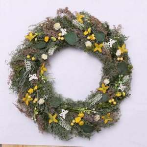 Couronne de porte en rotin artificiel faite à la main, en forme de nid d'oiseau, pour le printemps, décorations de jardin et de maison, couronne de Pâques - Product Image 5