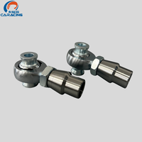 Rotule en acier allié 3/4-16 à articulation sphérique 52100, chromée/zinguée, haute précision, autolubrifiante, entièrement filetée