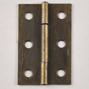 Furniture Hinge 49x32mm Bronze <b>6</b> Hole Surface Mount For <b>Drawer</b> Traditional Style Durable Cold Rolled Steel - Product Image 1