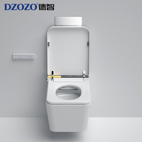 Nouvelle conception de toilette intelligente à ouverture automatique avec capteur, siège chauffant, design allongé, auto-nettoyant, suspendue au mur, en céramique moderne