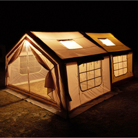 Tente gonflable modulable de 23 m², imperméable, 10 m² + 13 m², tente de glamping super grande, fourniture d'usine, ISO9001