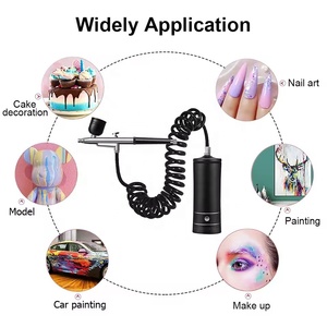 Airbrush Nails Art Paint avec compresseur Brosse à air portable pour ongles, gâteau, pâtisserie, maquillage, décoration, pistolet à <span class=keywords><strong>vernis</strong></span> sans fil - Product Image 5