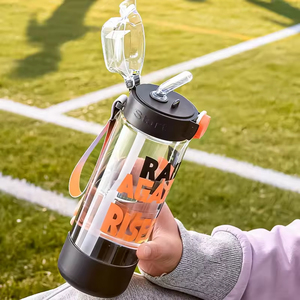 Hot Selling Children's Eco-Friendly Cartoon <b>Straw</b> Cup Large Capacity Portable Handheld Bouncing Lid Sports Fitness <b>Plastic</b> Water - Product Image 4