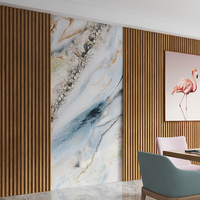 Panneaux muraux effet marbre en PVC brillant imperméable et traité anti-UV pour décorations de bureaux et de maisons haut de gamme