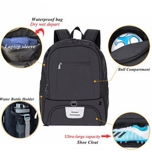 Borsa Sportiva Impermeabile Personalizzabile <span class=keywords><strong>con</strong></span> Logo, per Calcio, Pickleball, Basket, Fitness, Pallavolo, <span class=keywords><strong>con</strong></span> Scomparto per <span class=keywords><strong>Scarpe</strong></span>, Zaino da Calcio - Product Image 5