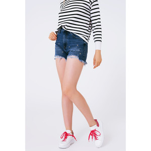 Shorts in denim con decorazioni a stella - Product Image 6