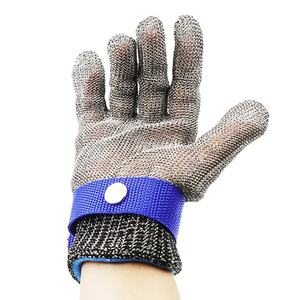 Gants de boucher anti-coupure en acier inoxydable 316L, personnalisables, résistance au coupure niveau 5, vente en gros, directement de l'usine - Product Image 3