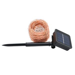 Bán Hot ngoài trời đồng Cây giáng sinh <span class=keywords><strong>LED</strong></span> năng lượng mặt trời chuỗi ánh sáng vườn kỳ nghỉ trang trí đám cưới kim Loại hiển thị dây cho đường phố - Product Image 2