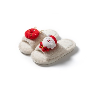 Transfrontalier pour Amazon hiver chaud noël en peluche pour pantoufles femmes renne père noël Ins Style maison en peluche pour pantoufles - Product Image 6