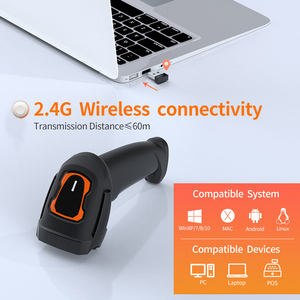 Xincode 2D QR Máy quét mã cầm tay 1D USB Máy quét mã vạch không dây 2.4G Đầu đọc mã vạch cho siêu thị giá mã vạch quét - Product Image 3