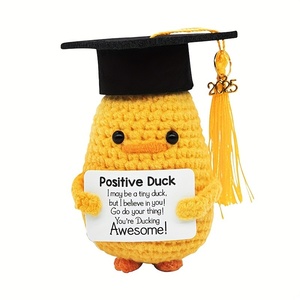 Vente chaude Classique Tissé À La Main Canard En Peluche Porte-clés Soutien Émotionnel Crochet Animaux Mignon Cornichon Cadeaux pour Enfants - Product Image 1